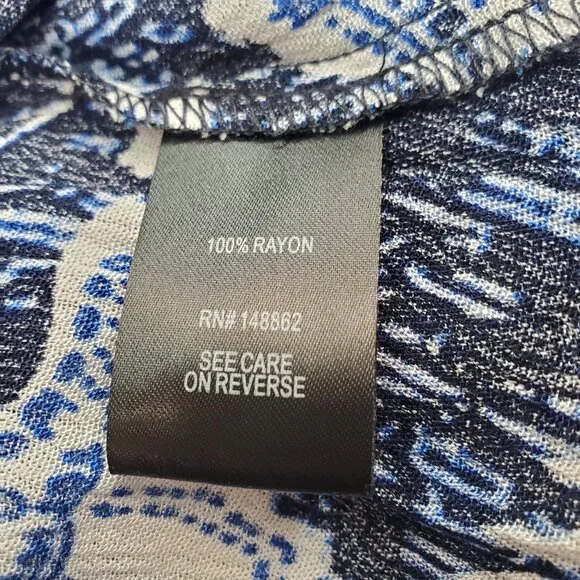 New Torrid Womens One Size 1 / 2 (14-20) Blue Floral Cinc Waist Tie Kimono $69 - Picture 14 of 16